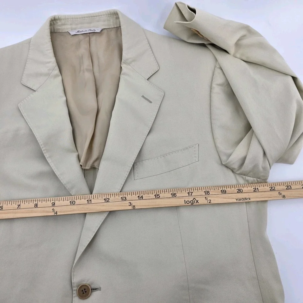 canali holt renfrew beige blazer cotton Men Sz 44 Unstructured